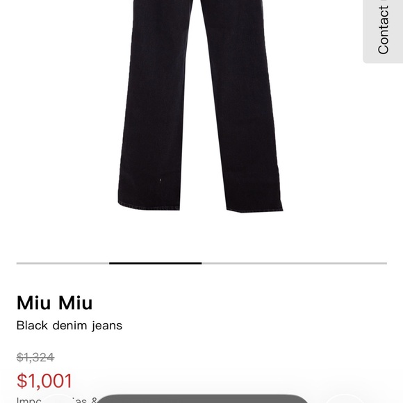 Miu Miu Women’s Skinny Black Jeans with Brown Logo - Picture 3 of 3